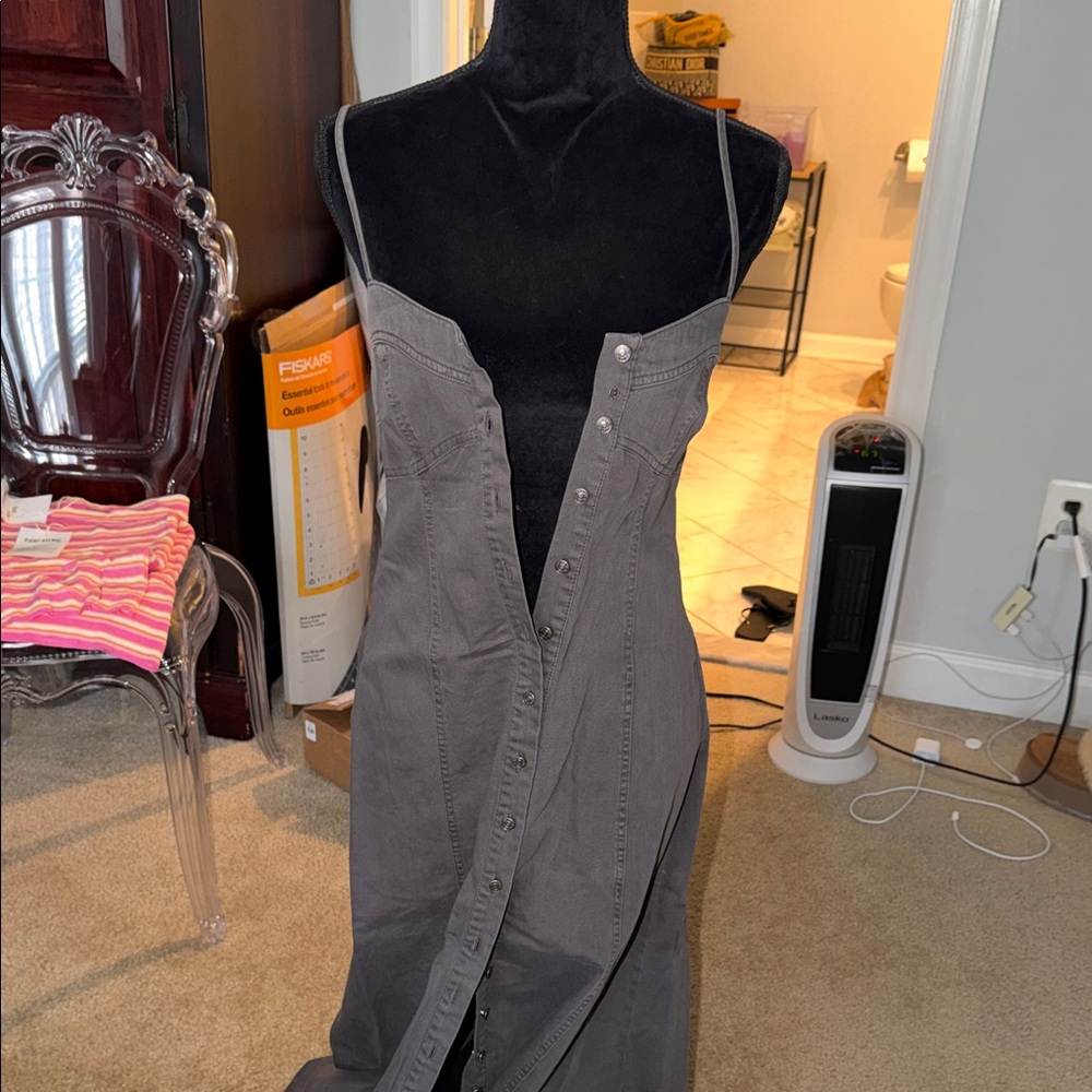 Free People Strapless Gray Dress